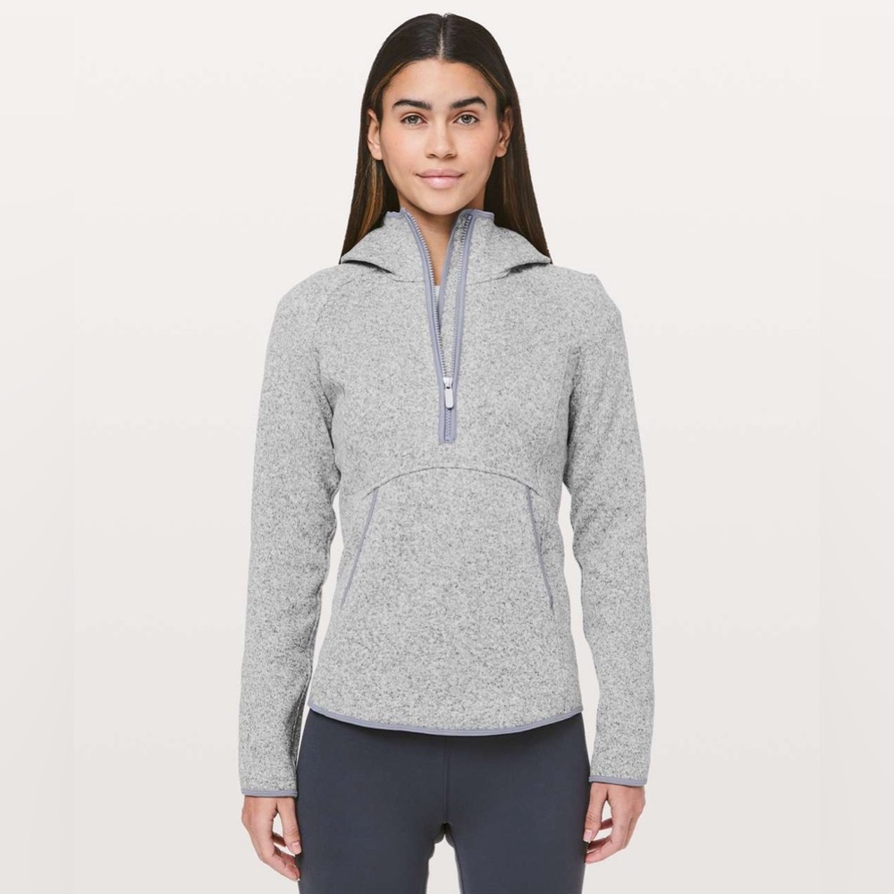 Lululemon Fleece Pullover Jacket Light Heathered … - image 1
